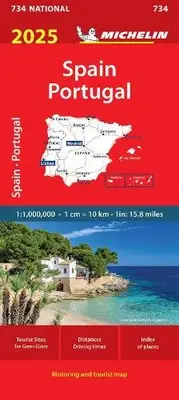 Spain & Portugal 2025 - Michelin National Map 734 by Michelin