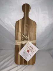 NEW Wegmans 100% Teak Presentation Paddle Board Table Ware 17in X 6in NEW