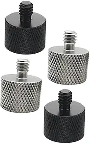 DIYEAH 4Pcs Microphone Stand Adapter Nut Male to Female Screw Thread Converter for Mic Holders Tripods and Camera Accessories Easy Install for Professional Use