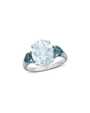 Rina Limor Silver 5.21 ct. tw. Diamond & Gemstone Ring