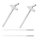 2 Thermos 12oz Funtainer F400 Replacement Straws & 2 Stainless Steel Straw Brush