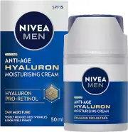 MEN Face Cream 50Ml | Hyaluronic Acid Face Moisturiser | Anti-Ageing and Anti-Wr