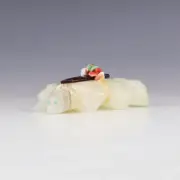 NATIVE AMERICAN ZUNI ONYX WOLF PAIR FETISH BY EVALENA BOONE