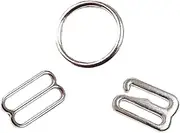 30 Sets Bra Sliders and Rings-Metal Lingerie Hardware Sewing Clips Clasp Hooks for Bra Strap Sewing Accessories (10SETS,Metal)