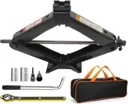 Scissor Lift Jack Max 3 Ton Capacity with Jack Socket Drill Adapter and Tools