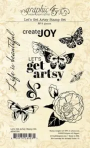 Graphic 45 Let's Get Artsy Stamp Set- (Pack of 1)