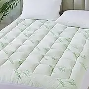ANALIN® Bamboo_Viscose Mattress Topper Short Queen Size, Thick Pillow Top Mattress Pad with Stretchable Pockets for 6-18 inches Mattress, Soft Breathable Mattress Topper for Back Pain Relief