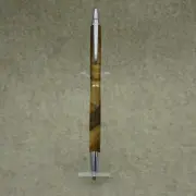HANDMADE GROOVE CLICK PEN with MULTI GRAIN BARREL and GOLD TRIM