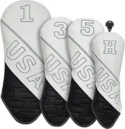 kowaku 4 Pieces Golf Club Head Covers Protector Lightweight Scratchproof Headcovers Adults