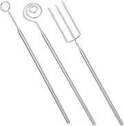 Luxshiny Ergonomic Handle Stainless Steel Forks for Dipping Baking Tool Set for Candy Making Pastry Decoration