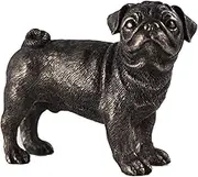 Fiesta Studios Pug Standing Cold Cast Bronze Sculpture Dog Home Decor or Gift Idea H8cm