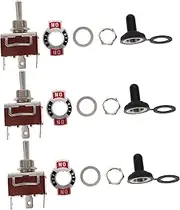 TINEASUR 4 Sets Momentary Toggle Switches Waterproof 3 Way On Off On Heavy Duty Automotive Replacement Switches for Cars and Boats Includes 4 Waterproof Caps for Enhanced Durability