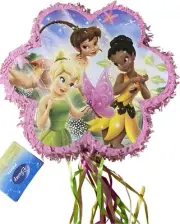 Ya Otta Tinkerbell and Friends Piñata, Pull String, 18.25" L x 18.25" W x 3.25"