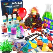 Interactive 240+ Experiment Kit: Erupt Volcanoes & Grow Crystals - Gift Ready!