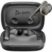 Poly Voyager Free 60 UC True Wireless Earbud Stereo Earset - Carbon Black - Microsoft Teams Certification - Google Assistant, Siri - Binaural - - cm