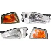 Headlight Kit For 1997-2002 Mitsubishi Mirage Left Right Halogen with bulb(s) (for: Mitsubishi)