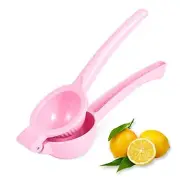Manual Juicer Citrus Lemon Squeezer, Fruit Juicer Lime Press Metal, Pink