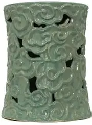 Urban Trends 70629 Decorative Ceramic Garden Stool Blue