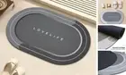 Rubber Bath mats Quick-Drying Non-Slip Bathroom mat Super 16.9x26.7in Dark Grey