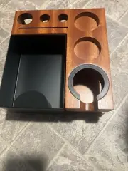 Espresso Knock Box and Tamp Station- Anti-Slip Walnut Base, Multi-Tool Holder