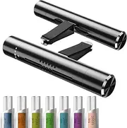 [KMSCO] Car Air Fresheners Scents Diffuser Vent Clips Perfume Essential Oil sticks Fro Women Men Automotive Fragrance Decoration Accessories(Black)