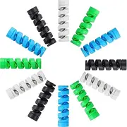 36 Pieces Charger Cable Saver, Silicone Flexible Cable Wire Protector, Mouse Cable Protector, Suit for All Cellphone Data Lines (9 Black, 9 Grey, 9 Blue, 9 Green)