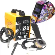 MIG-130 Flux Core Auto Wire Welder Machine w/Cooling & US Joker Welding Helmet