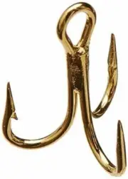 Mustad Classic Treble Hooks #10 Gold 5/Pk 3551-GL-10-5