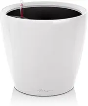 Lechuza Classico LS 35 Self Watering Plant Pot, White High Gloss, 36 cm Width x 32.5 cm Height