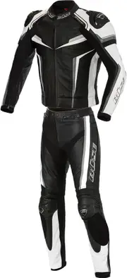 Büse Mille, leather suit 2pcs. , color: Black/White/Grey , size: 58