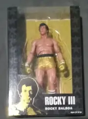 ROCKY III Rocky Balboa (Gold Trunks) 7" Action Figure NECA NEW NRFB ROCKY 3
