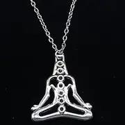 [ZOJK] Necklace 38X34Mm Yoga Pendant Short Long Women Men Colar Gift Jewelry Choker