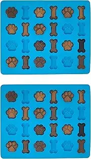 Win&Co Puppy Paws and Bones Bite Size Edition Silicone Molds Dog Snacks Home Made Treats