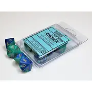 CHX 26259 Gemini Blue-Teal/gold Set of Ten d10s