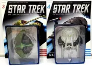 Star Trek Eaglemoss Klingon Bird of Prey #3 & Enterprise NX-01 #4 w/ Mags