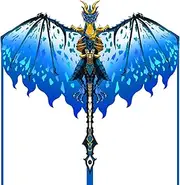 Mint's Colorful Life Dragon Kite for Kids & Adults, Easy to Fly Kites for Beginners,Large Single Line Kite for Beach Trip with 300ft String(Blue)