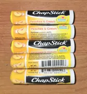 Lot of 5 Chapstick Peaches & Cream Lip Balm. Rare Discontinued. NEW!