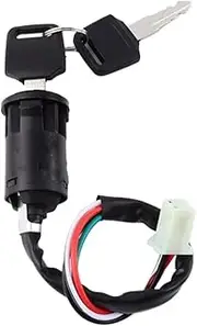 Ignition Key Switches ATV Ignition Switch with Key & Lock for Most Quad Dirt Bikes 50cc/70cc/110cc/125cc/150cc/250cc Motorbike ATV Quad Dirt Bike Ignition Barrel Key Switch