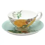 2 Assort Yellow Rose Tea Cup and Saucer,