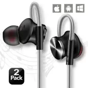 In-Ear High Definition Wired Noise Isolating Headset Earbuds Headphones (2 pack)