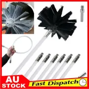 14/7X Rods Dryer Vent Duct Cleaner Kit Chimney Cleaning Brush Sweeping Tool NEW