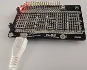 Pi-BB - Half-size double sided powered breadboard, USB powered for Raspberry Pi.