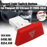 Warning Hazard Light Emergency Button Switch 6490.NG For Peugeot 107 Citroen C1