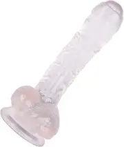 Transparent crystal egg-shaped simulated penis for women to use as a dildo for sex Supplies