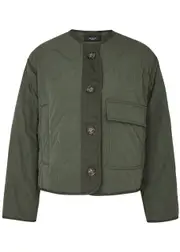 Max Mara Weekend Umberta Quilted Nylon Jacket - Khaki - 14 (UK14 / L) 14 (UK14 / L)