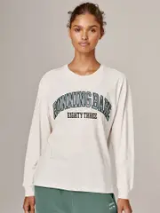 Running Bare Long Sleeve Tee. Womens Cotton Long Sleeve Top