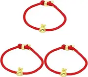 [RORPOIR] 2pcs Year of The Rabbit Red String Bracelet Chinese Bracelet Initial Bracelet for Men Red Bracelet Rabbit Red Rope Bracelet Cartoon Chinese Zodiac Protection Bracelet Red Bracelets