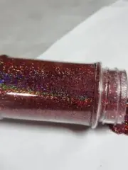 Strawberry Shortcake holographic polyester glitter 2 oz. in a shaker bottle!