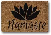 Custom Namaste Coir Doormat Rug Indoor/Outdoor Door Mats Home Decor 24x16 inch Non Slip