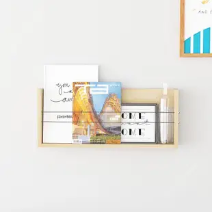 新品⚘✇‹雜誌收納架› 松木牆上 置物架 免鑽孔現代簡約裝飾組合壁掛式實木學生簡易書報架